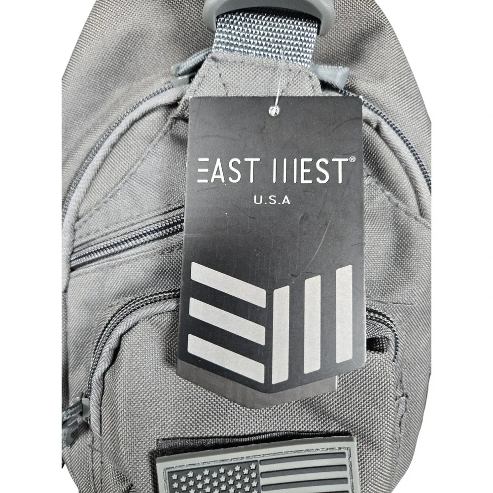 East West USA RT528 Tactical Sling Bag Dark Charcoal‎ Grey Crossbody Pack NWT